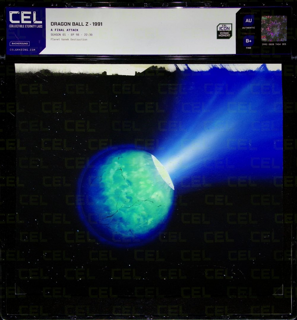 Dragon Ball Z background — Planet Namek destruction, encapsulated and CEL certified